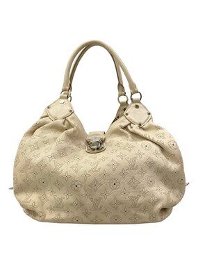 Louis Vuitton Handbag Mahina L Gray Leather